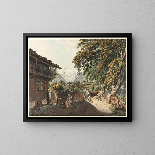 Le Retour des Alpes - Franz Niklaus König — oprawiony obraz na ścianie