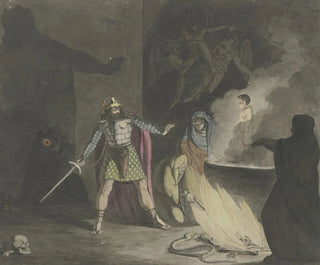 Franz Pforr - Die drei Hexen beschwren vor Macbeth ein blutiges Kind herauf.webp