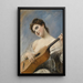 La joueuse de guitare - Franz Russ le Jeune — oprawiony obraz na ścianie