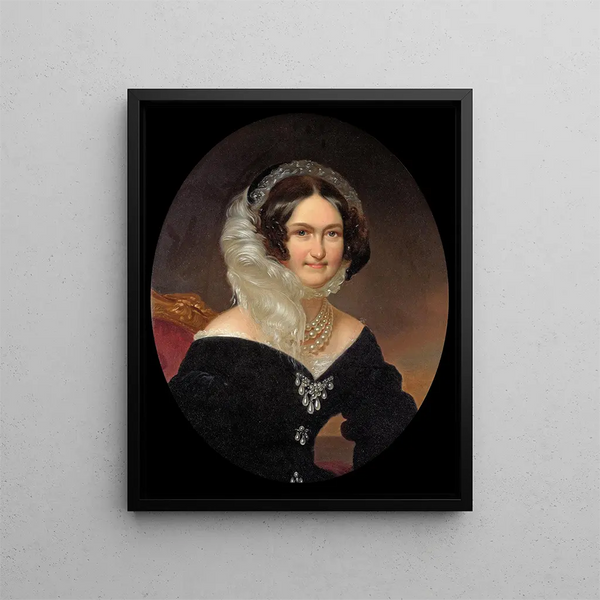 Caroline Augusta - Franz Schrotzberg — oprawiony obraz na ścianie
