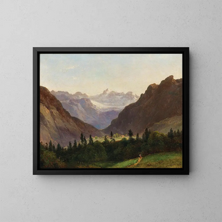 Franz Steinfeld - A View of the Dachstein Massif from the Alpenhotel Wasnerin in Bad Aussee.webp