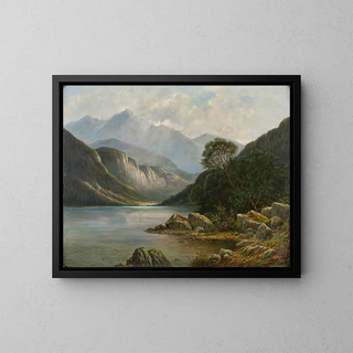 Lac Bader z Wetterstein - Franz Stephan Paschinger — oprawiony obraz na ścianie