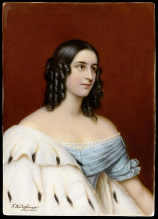 Franz Xaver Thallmaier - Porcelain Portrait Plaque Of Caroline Von Oettingen.webp