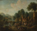 pejzażowy z chłopami grającymi - Franz de Paula Ferg — widok dzieła