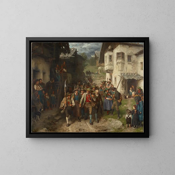 Ostatni zryw - Franz von Defregger — oprawiony obraz na ścianie