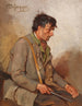 Siedzący myśliwy - Franz von Defregger — widok dzieła