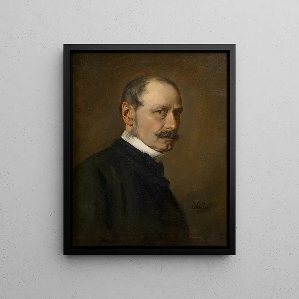 August Pettenkofen malarz - Franz von Lenbach — oprawiony obraz na ścianie