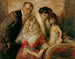 Franz von Lenbach z jego żoną i córkami - Franz von Lenbach — widok dzieła