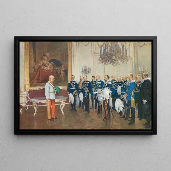 Franz von Matsch - Die deutschen Bundesfrsten huldigen Kaiser Franz Joseph.webp