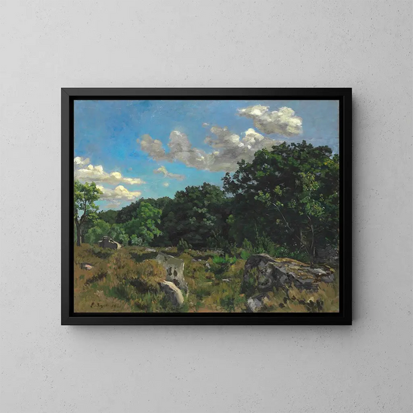 pejzażowy w Chailly - Frédéric Bazille — oprawiony obraz na ścianie