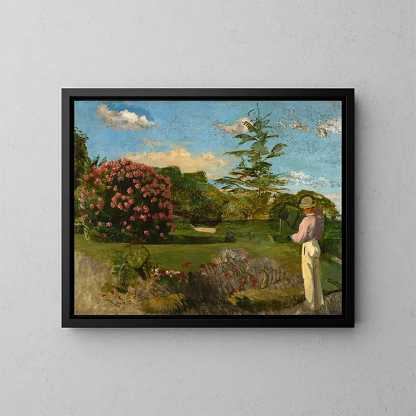 Mały ogrodnik - Frédéric Bazille — oprawiony obraz na ścianie