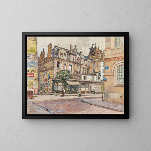 Frdric Houbron - Angle rue Mabillon et rue Clment en 1907 5me et 6me arrondissements.webp