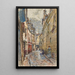 Rue Chanoinesse w 1905 roku, 4. dzielnica - Frédéric Houbron — oprawiony obraz na ścianie
