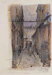 Rue des Oiseaux Marché des Enfants Rouges wieczorem 3. dzielnica - Frédéric Houbron — widok dzieła