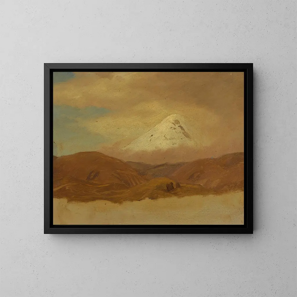 Mont Chimborazo, Ekwador - Frederic Edwin Church — oprawiony obraz na ścianie