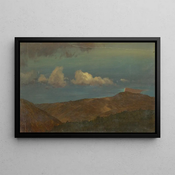 krajobrazu pagórkowatego - Frederic Edwin Church — oprawiony obraz na ścianie
