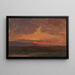 Dolina rzeki Hudson, Nowy Jork, z zachodzącym słońcem za górami Catskill - Frederic Edwin Church — oprawiony obraz na ścianie