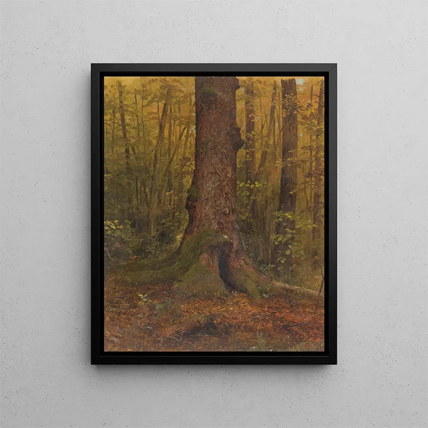 W lasach, prawdopodobnie w Maine - Frederic Edwin Church — oprawiony obraz na ścianie