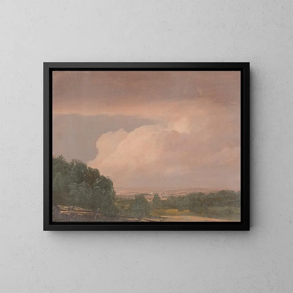 krajobrazu prawdopodobnie z doliny Hudson - Frederic Edwin Church — oprawiony obraz na ścianie