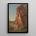 pejzaż z dużą skałą, prawdopodobnie Karolina Północna - Frederic Edwin Church — oprawiony obraz na ścianie