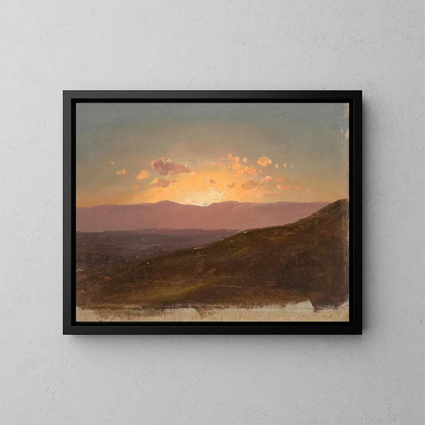 Widok na dolinę Hudson - Frederic Edwin Church — oprawiony obraz na ścianie
