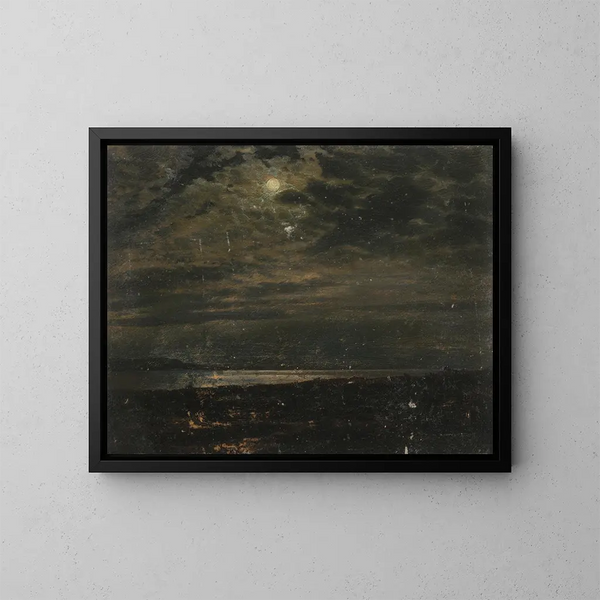 Księżyc na wybrzeżu Maine - Frederic Edwin Church — oprawiony obraz na ścianie