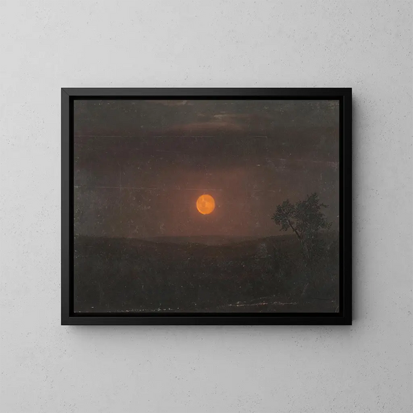 Zamknięcia kościoła przy księżycu - Frederic Edwin Church — oprawiony obraz na ścianie