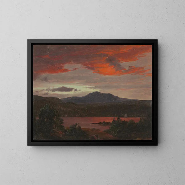 Mont Katahdin od jeziora Katahdin, Maine - Frederic Edwin Church — oprawiony obraz na ścianie