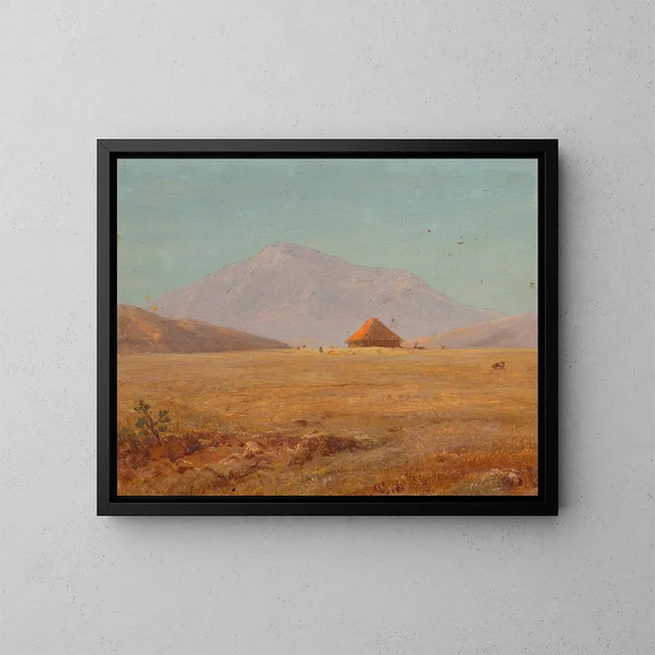 Plateau górski z chatką - Frederic Edwin Church — oprawiony obraz na ścianie