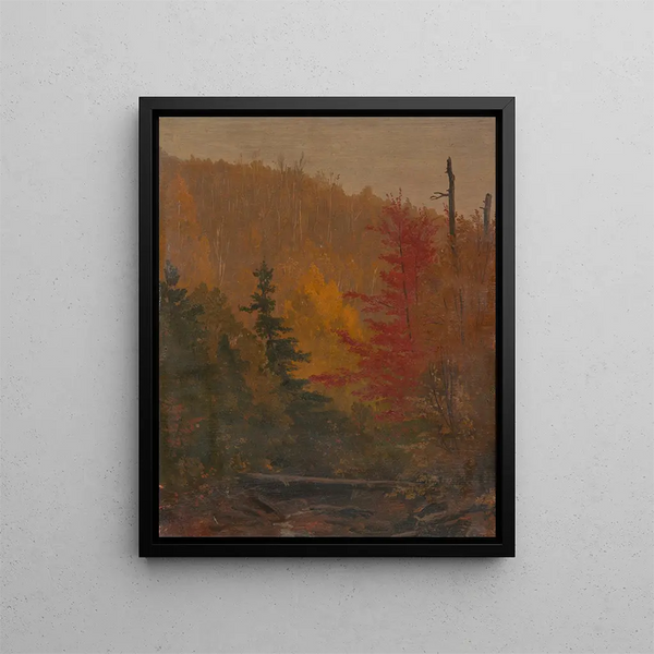 Prawdopodobnie w pobliżu Katahdin jesienią - Frederic Edwin Church — oprawiony obraz na ścianie