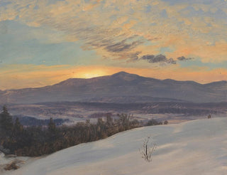 Zachód słońca nad doliną Hudson zimą - Frederic Edwin Church — widok dzieła