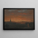 Zachód słońca w Hudson w Nowym Jorku - Frederic Edwin Church — oprawiony obraz na ścianie