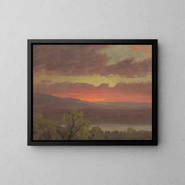 Zachód słońca na Jamajce, Zachodnie Indie - Frederic Edwin Church — oprawiony obraz na ścianie