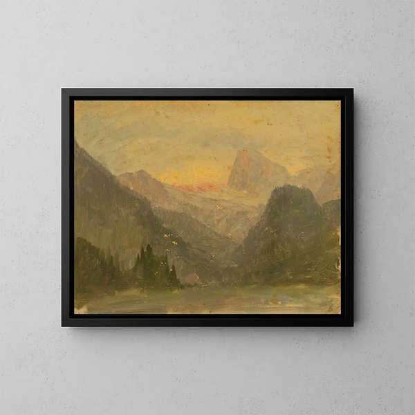 Le Watzmann w pobliżu Berchtesgaden - Frederic Edwin Church — oprawiony obraz na ścianie