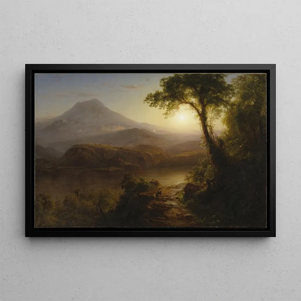 krajobrazu tropikalnego - Frederic Edwin Church — oprawiony obraz na ścianie