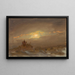 pejzażu zimowego w blasku księżyca - Frederic Edwin Church — oprawiony obraz na ścianie