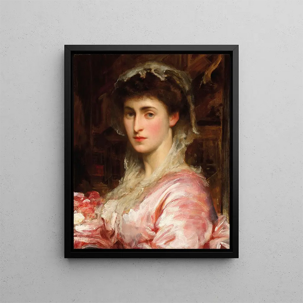 portret May Sartoris Mme Henry Evans Gordon - Frederic Leighton — oprawiony obraz na ścianie