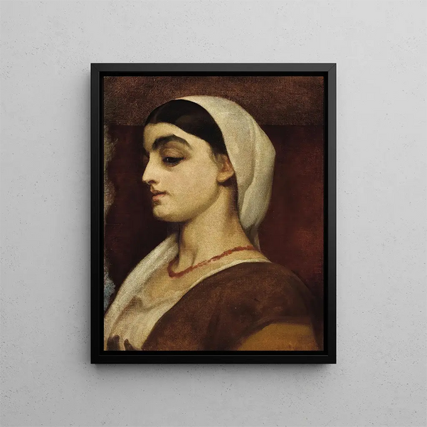 Portret Stellii - Frederic Leighton — oprawiony obraz na ścianie