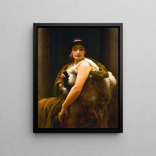 Między nadzieją a strachem - Frederic Leighton — oprawiony obraz na ścianie