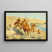 Epizoda z karabinem bawoła - Frederic Remington — oprawiony obraz na ścianie