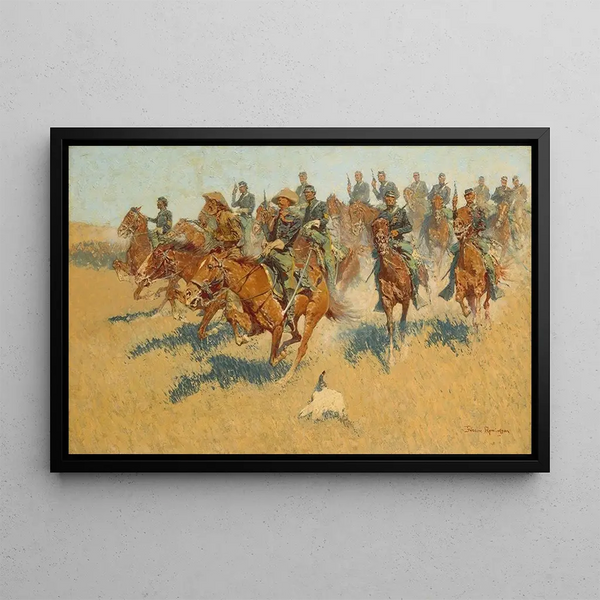 na równinach południowych - Frederic Remington — oprawiony obraz na ścianie