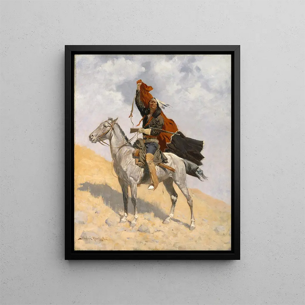 Le Signal de la couverture - Frederic Remington — oprawiony obraz na ścianie