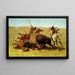 La chasse au bison - Frederic Remington — oprawiony obraz na ścianie