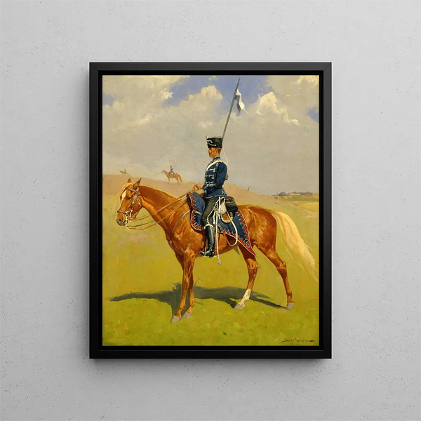 Le Hussard - Frederic Remington — oprawiony obraz na ścianie