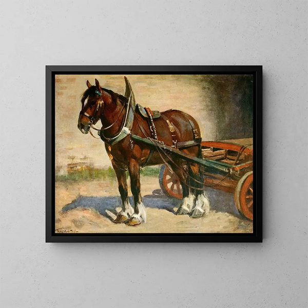 Un Clydesdale typique - Frederic Whiting — oprawiony obraz na ścianie