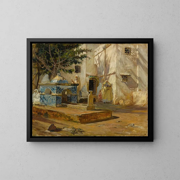 Alger, port - Frederick Arthur Bridgman — oprawiony obraz na ścianie