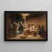 Wnętrze w Biskra - Frederick Arthur Bridgman — oprawiony obraz na ścianie