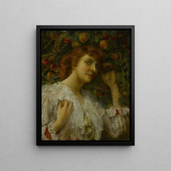 Damy z brzoskwiniami - Frederick Arthur Bridgman — oprawiony obraz na ścianie