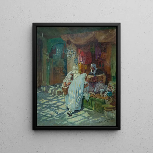 Le Bazar - Frederick Arthur Bridgman — oprawiony obraz na ścianie