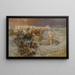 Faraon i jego armia zatopiona w Morzu Czerwonym - Frederick Arthur Bridgman — oprawiony obraz na ścianie